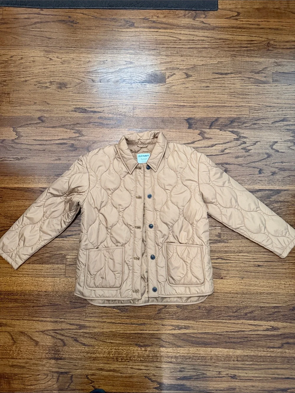 Old Navy Kids Quilted Beige Puffer Jacket